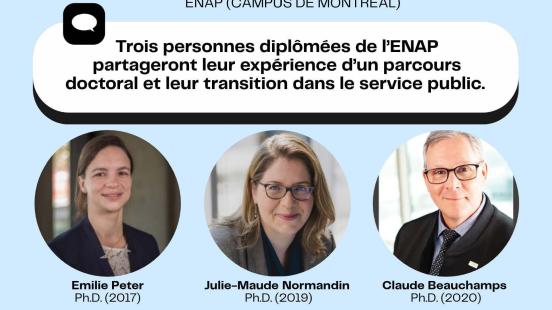 Affiche comportant le portrait des participants