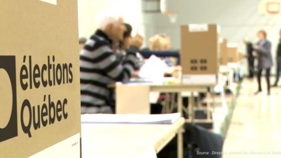 Urnes électorales dans un bureau de vote
