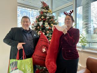 Éric Boulay, directeur général de Lauberivière, et Mélanie Ringuette, directrice des communications et du rayonnement 