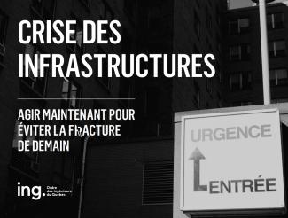 Couverture du rapport de l'OIQ - Crises des infrastructures Agir maintenant pour éviter la f(r)acture demain