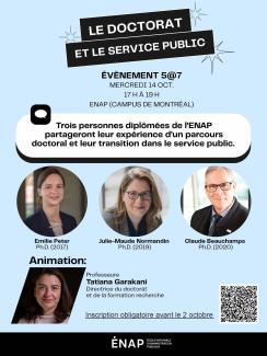 Affiche comportant le portrait des participants