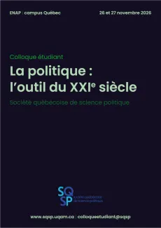Affiche du colloque de la SQSP, 2026