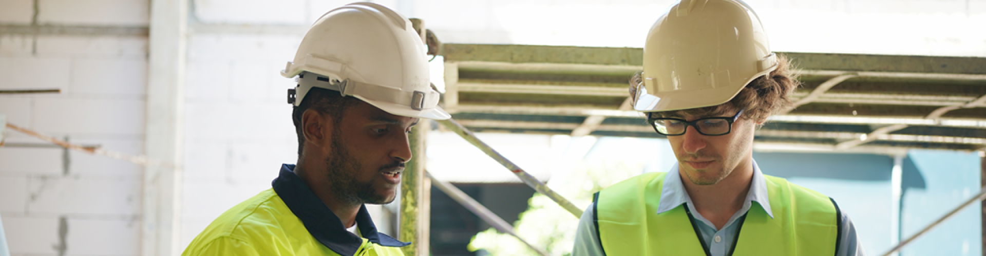équipe de travail sur un chantier